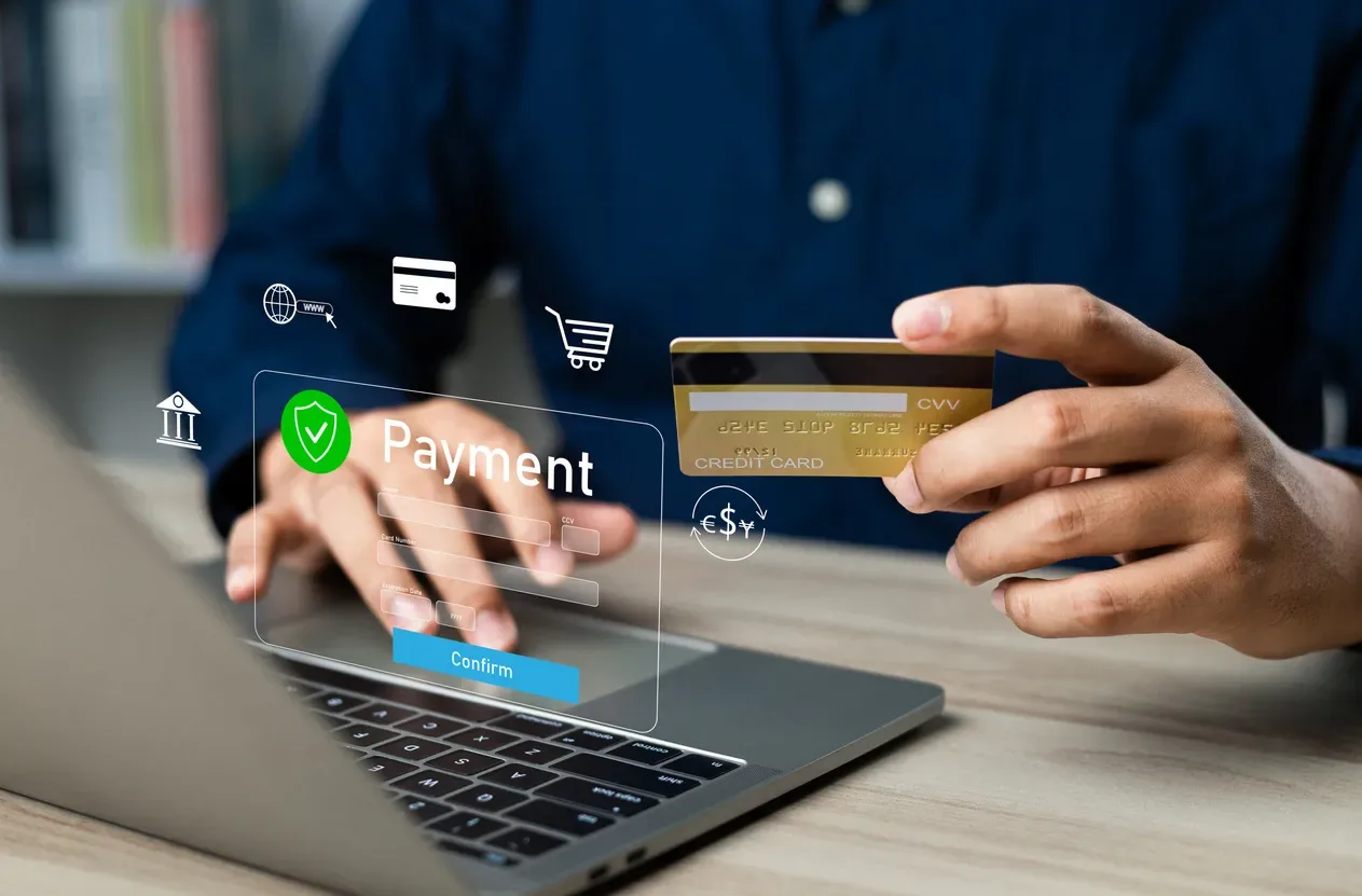 Bestbet cashier screen with card fields and a confirmation button