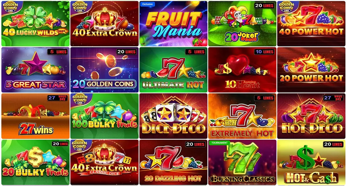 Slot lobby at Bestbet with twenty game thumbnails